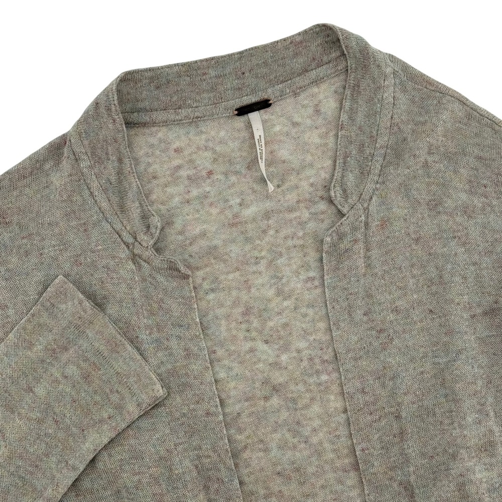 Free‎ People Womens Cardigan Linen Blend Pockets Lightweight Beige Casual Large